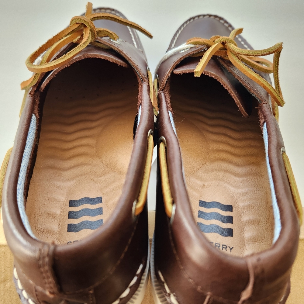SPERRY Original Plushwave Boat Shoe Size 11 W Brown - Picture 11 of 16